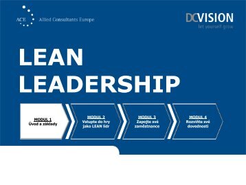 OcenÄnÃ½ projekt Lean Leadership - zmÄna myÅ¡lenÃ­ pro zlepÅ¡ovÃ¡nÃ­