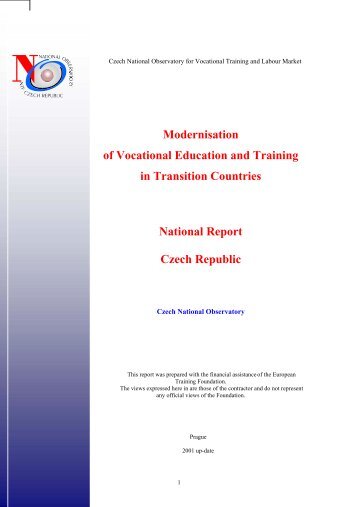 Modernisation of Vocational Education and Training in Transition ...