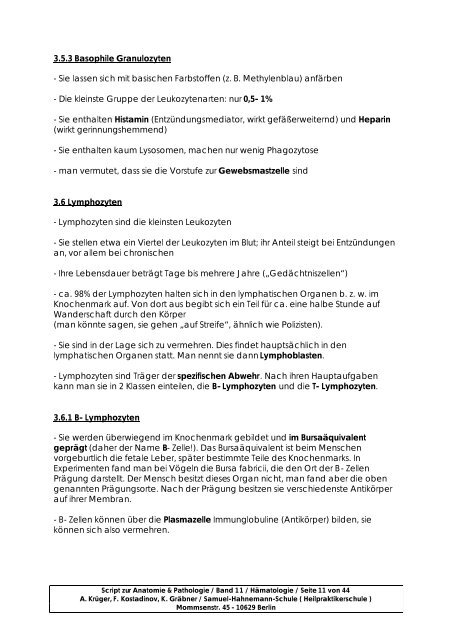 PDF-Band-11-Hämatologie - Samuel-Hahnemann-Schule