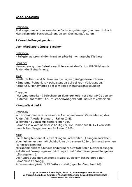 PDF-Band-11-Hämatologie - Samuel-Hahnemann-Schule