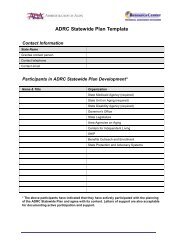 ADRC Statewide Plan Template - National Association of States ...