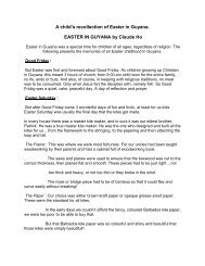 A child's recollection of Easter in Guyana ... - Guyanese Online