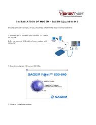 INSTALLATION OF MODEM - SAGEM F@st 800/840