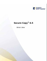 What's New in Secure Copy 6.5 - Communities - Quest Software