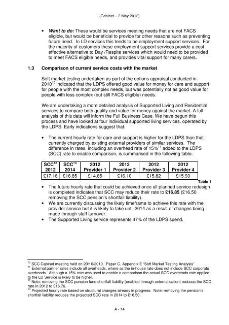 Service Reviews â Outline Business Case - Somerset County Council