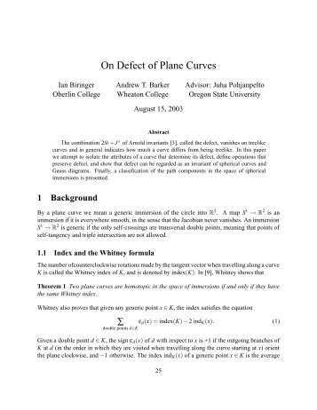 On Defect of Plane Curves