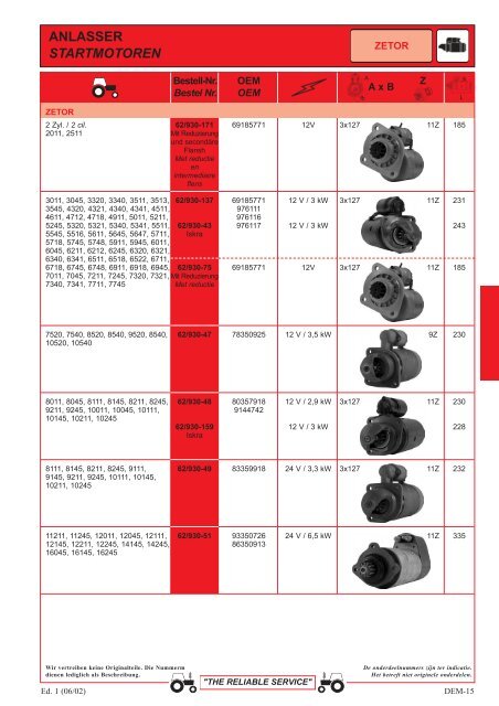 anlasser startmotoren - Picturesbase-agripro.com