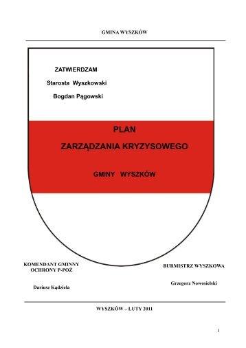 Gminny Plan Reagowania Kryzysowego - Gmina WyszkÃ³w