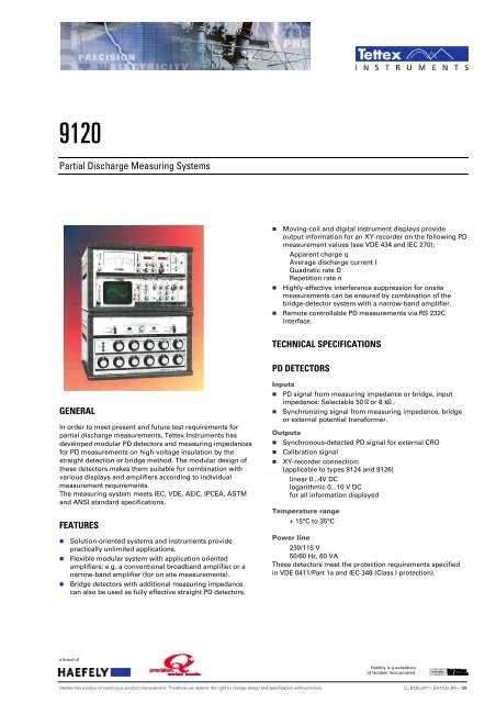 Partial Discharge Measuring Systems - Haefely Test AG