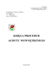 KSIÄGA PROCEDUR AUDYTU WEWNÄTRZNEGO - Gryfino