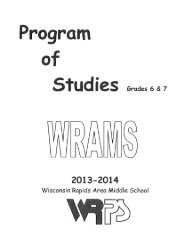 WRAMS Course Catalog - Wisconsin Rapids Public Schools
