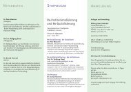 Symposium Anmeldung Referenten - Stiftung Haus Lindenhof