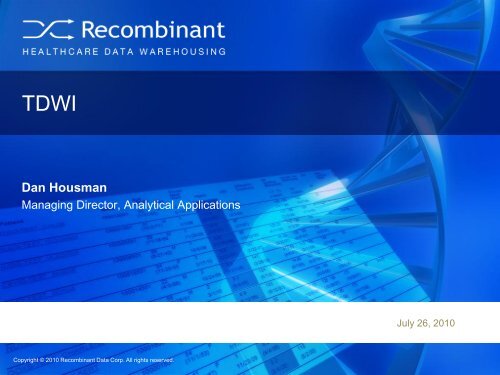 Managing Director, Analytical Applications