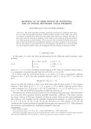 BLOWING UP AT ZERO POINTS OF POTENTIAL FOR AN INITIAL ...