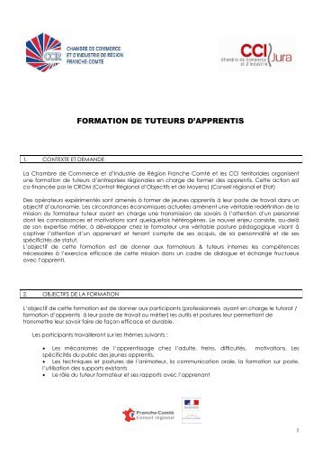 Formation de tuteurs d'apprentis - CCI du Jura