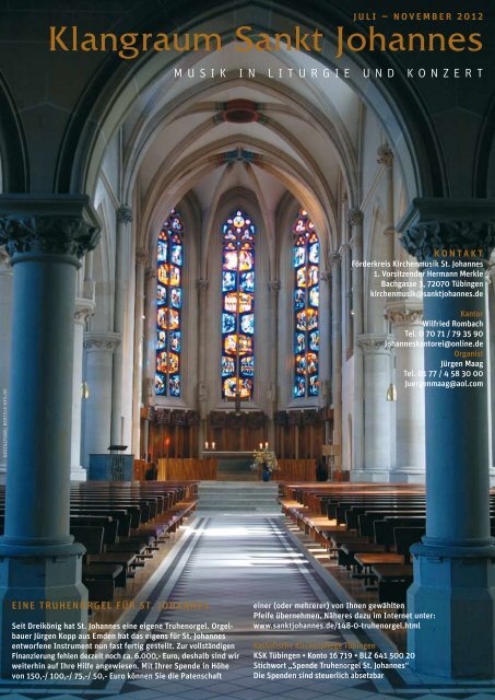 Klangraum Sankt Johannes - Sankt Johannes Evangelist TÃ¼bingen