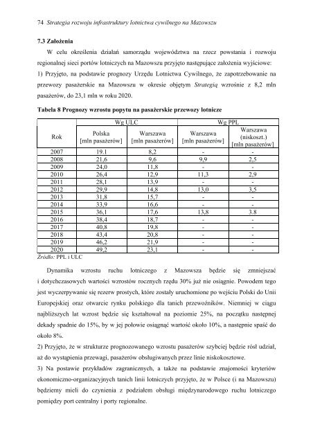 5. Uwarunkowania rozwoju lotnictwa cywilnego na ... - SISKOM