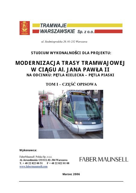 MODERNIZACJA TRASY TRAMWAJOWEJ W CIÄGU Al ... - Siskom