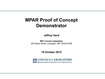Mpar proof of concept demonstrator
