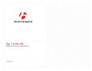 Tripâ„¢ 1 & Tripâ„¢ 4W Manual del propietario. - Bontrager