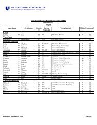 IRB Member List By Board - Institutional Review Board - Duke ...