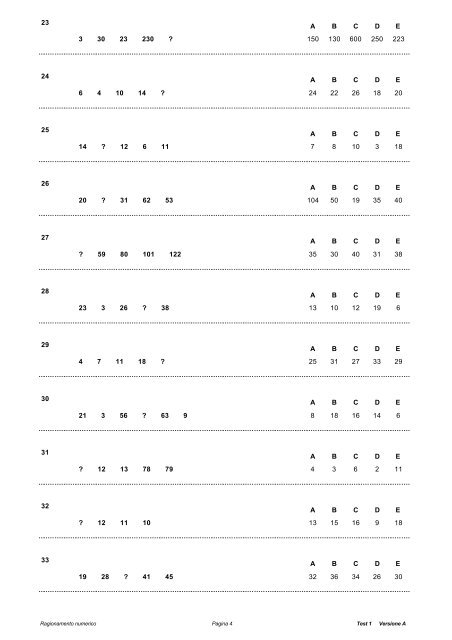 Ragionamento numerico - Formez