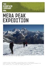 MERA PEAK EXPEDITION - The Mountain Company