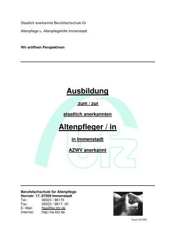 BroschÃ¼re Altenpflege mit Logo f. Schuljahr Stand Jan.10