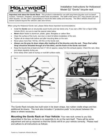 Installation Instructions for Hollywood Model G2 ... - Lakeland Gear