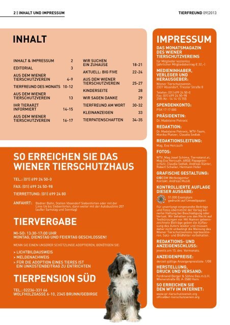 Tierfreund - Wiener Tierschutzverein