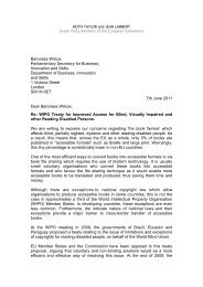 Letter to the Parliamentary Secretary for ... - Keith Taylor MEP