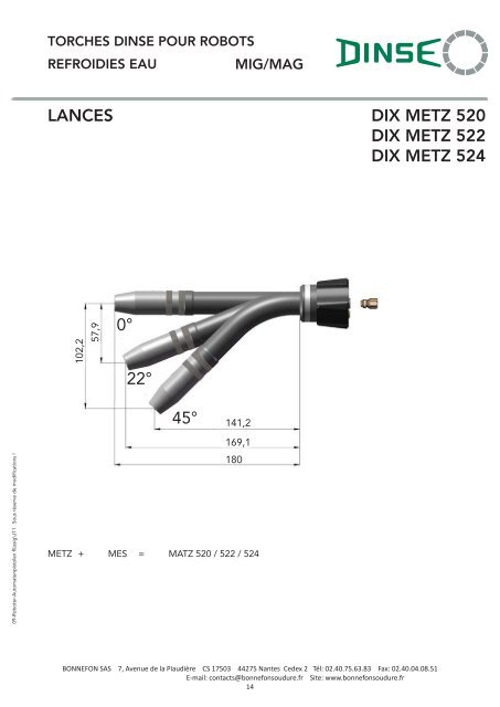 Torches de soudage MIG/ MAG refroidies eau - Bonnefon Soudure