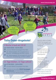 Tolle Oster-Angebote! - Knaus Campingparks