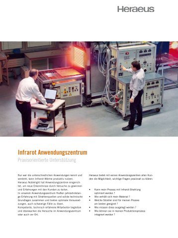 Produktname Infrarot Anwendungszentrum - Photovoltaics