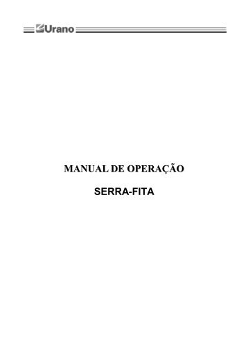Manual da serra-fita U BS1 HLS 1650 - Urano