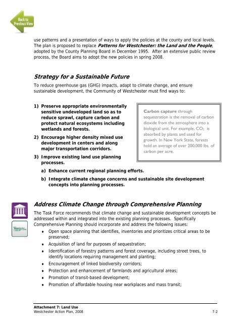 Westchester Action Plan, 2008 - Westchester County Government