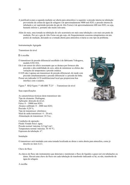 instrumentaÃƒÂ§ÃƒÂ£o de selos de ÃƒÂ¡gua - Teste - Universidade Federal do ...