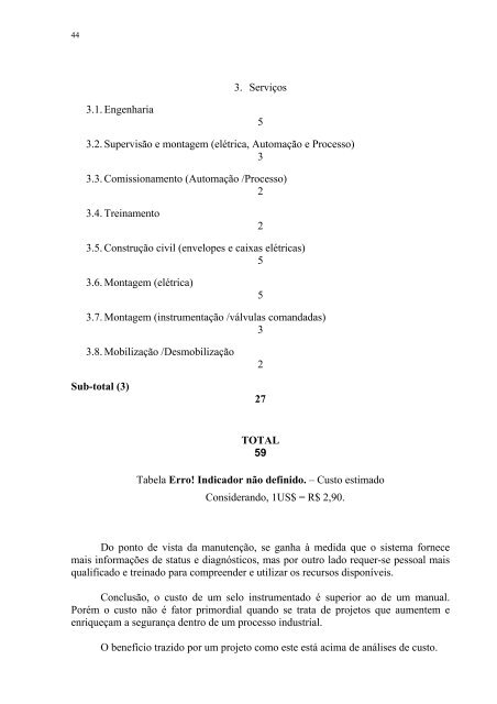 instrumentaÃƒÂ§ÃƒÂ£o de selos de ÃƒÂ¡gua - Teste - Universidade Federal do ...