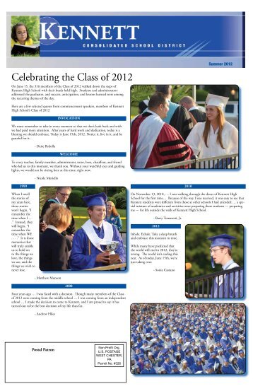 Celebrating the Class of 2012 - Kennett Consolidated School District