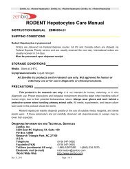 RODENT Hepatocytes Care Manual - Zen-Bio Inc.