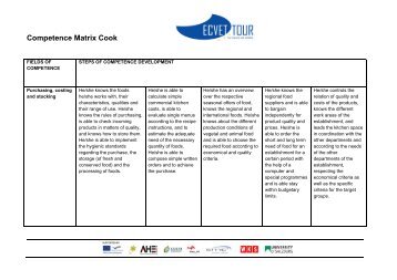 Competence Matrix Cook