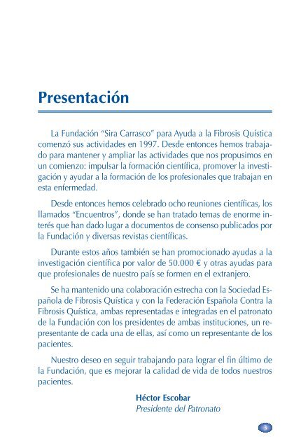 Memoria de actividades del 2005. - FundaciÃ³n 'Sira Carrasco'