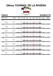 RESULTATS DETAILLES PLUSIEURS J