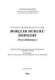 iÃ§indekiler pdf - Hukuk Market