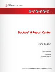 DocAve 6 Service Pack 3 Report Center User Guide - AvePoint