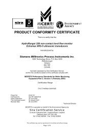 PRODUCT CONFORMITY CERTIFICATE - Sira Environmental