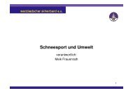 Referat Schneesport und Umwelt