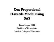 Cox proportional hazards regression