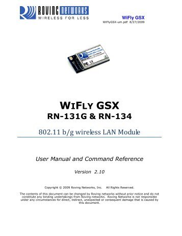 WIFLY GSX - Robosavvy