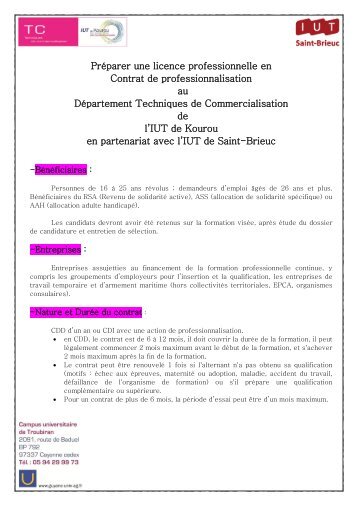 Kit LPMCV en Contrat de Professionnalisation - Accueil